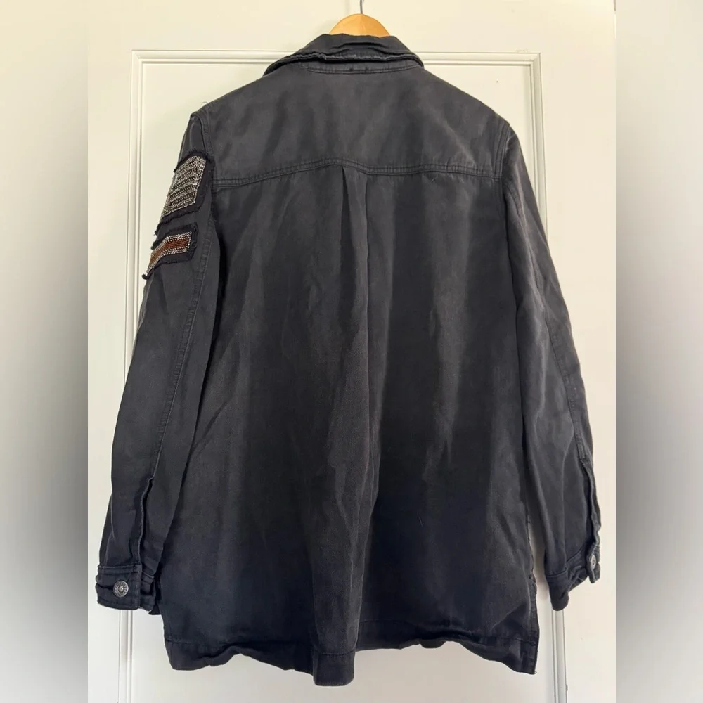 FP Beaded Eagle Light Weight Shirt Jacket - Picture 3 of 6